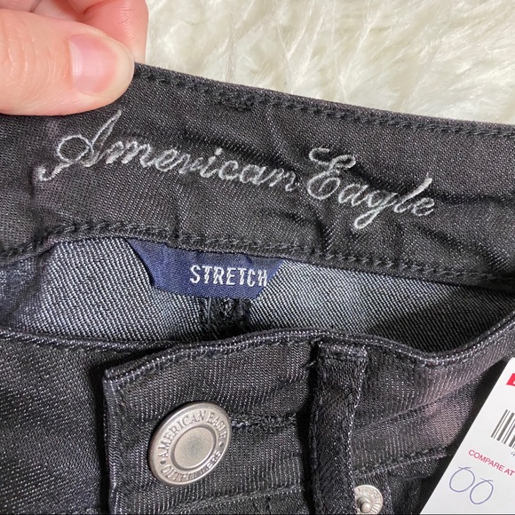 🔥SOLD🔥 American Eagle Electric Stripe Skinny Jeans Black - Picture 8 of 16